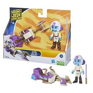 Star Wars Young Jedi Adventures Lys Solay Figure & Speeder Bike